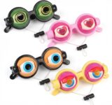 4 PCS Crazy Eyes Novelty Glasses, Funny Googly Eyes, Prank & Party Favors, Interactive Blinking Prank Toy for Party, Cosplay & Photo Props