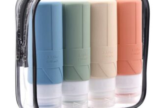 4 Pack of squeezable leak proof of 100ml Silicone Travel Bottles for Toiletries sold by FADVAN Beauty FBA