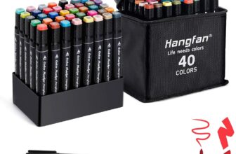 40 Colours Alcohol Markers,Art pens set for ArtistsBeginners or Adults colouring,Permanent Art Markers Perfect for Colouring,Highlighting,Anime and Manga Design