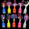 40 PCS Easter Party Favours Neon Glow Light Up Finger Lights Toys, Glow in The Dark Rave Accessories for Easter Party Basket Stuffers, Night Events & Festivals