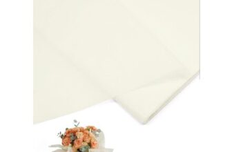 40 Sheets Floral Wrapping Paper Beige 19.6 X 27.5 In
