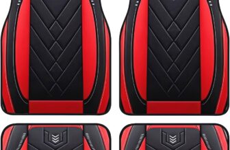 4PCS Red Arrow Pattern Car Floor Mats, All Season Non-Slip Vehicle Floor Mats for Cars SUVs & Vans, Easy Clean Universal Car Interior Foot Mats Automotive Accessories