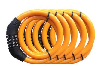 5-Pack Bike Cable Locks, 4-Digit Combination, Resettable