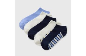 5 Pack Blue Stripe Trainer Liner Socks