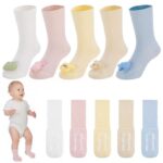 5 Pairs Toddler Knee High Socks with Grip Cotton Animal Grippy Socks for 1-3 Years – Sold by Onlkeow / FBA