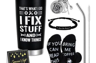 5-Piece Mens Gift Set: 20oz Tumbler, Keychain, Bracelet, Socks, Card