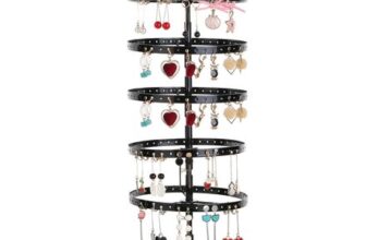 5-Tier Rotating Earring Holder with 220 Holes Jewelry Display