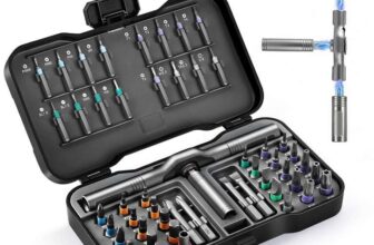 50-in-1 Magnetic Ratchet Screwdriver Set, S2 Steel Bits, T-Handle 58-tooth ratchet SB Bayinet FBA