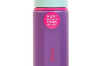 500ml Kids Stainless Steel Bottle with Straw Cap, Purple