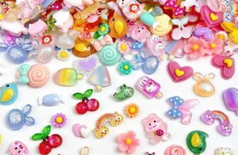 50PCS Cute Resin Charms Set, High Quality Slime Charms & Charms for Crafting with Various Cute Designs, Mini Flatback Beads for DIY Phone Case Decoration, Scrapbooking, Jewelry Making