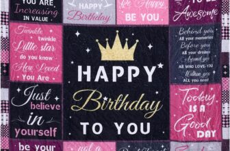 50th Birthday Gifts for Women Gifts for Women, 50. Geburtstag Birthday Unique Decorations Presents for Female Blanket 150x130CM for Her Friend Mum Sister Grandma Wife