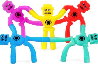 5Pcs Magnetic Travel Toys, Magnetic Robot Fidget Toys for Kids Cute Magnet Robots, Quiet Airplane & Road Trip Travel Essential Toy, Sensory Fidget Toys for Boys and Girls
