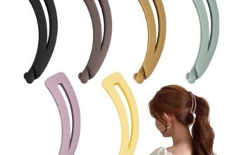 6 Large Banana Hair Clips for Women with Strong Hold