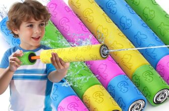 6Pcs Large Foam Water Guns for Kids Adults, 30cm Soft Foam Water Blasters, Safe Squirt Pistols for Pool Beach Outdoor Play, Summer Water Toys for Boys Girls Age 3-12 (6Pcs 30cm)