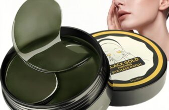 6Pcs Under Eye Patches,Black Gold Under Eye Gel Patches,Eyes Treatment Masks,Self Care Mask,Reduce Puffy Eyes,Fine Lines,Dryness,Anti-Wrinkle,Hydrating,Soothing,Even Skin Tone