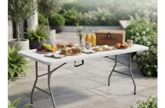 6ft Folding Table Heavy Duty Trestle Table