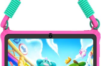 7 inch kids tablet, WiFi Tablets for Kids, 32GB ROM,512GB Expand, Toddler Android Tablet, Parental Control,Android Child Tablet, BT, Dual Camera, Kids Software for Educating, Gaming Child TabletPink