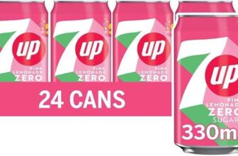 7UP Zero Pink Lemonade, 24 x 330ml Can – £7.12 / £6.37 S&S