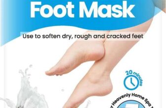 7th Heaven Coconut Foot Mask Socks – Softening Moisturising Socks with Shea Butter to Repair Dry, Rough & Cracked Feet Feet Masks Treatment