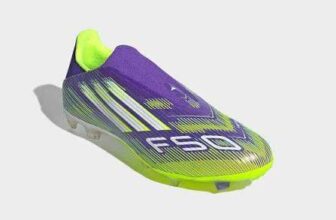 8 / 9 / 9.5 ADIDAS F50 League Laceless Firm Ground Boots Adult – Purple/Yellow
