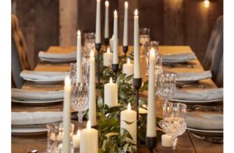 8 TruGlow Ivory LED Taper Candles with Remote Control