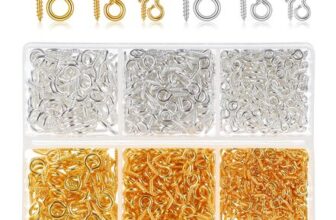 800pcs Brass Screw Eye Pins, 3 Sizes for Jewellery Making