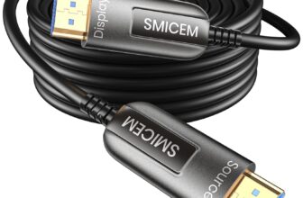8K HDMI Fibre Optic Cable 30M Optical HDMI 2.1 Cable 48Gbps Ultra High Speed 8K 60Hz 4K 120Hz Dynamic HDR eARC Dolby HDCP 2.2&2.3 for HDTV/Projector/Home Cinema/TV Box