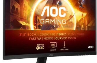 AOC CQ32G4VE 31.5 Widescreen VA WLED Curved Monitor 2560×1440/0.5ms/2xHDMI Sold by Parts-4PCs