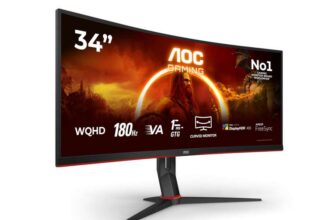AOC CU34G2XP/BK 34 inch UW-QHD Gaming Monitor Curved