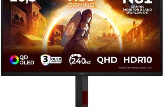 AOC Q27G4ZDR Quad HD 27 QD-OLED 1440p240Hz Gaming Monitor – Black – Free C&C