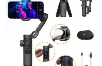 AOCHUAN 3-Axis Gimbal with AI Face Tracking, iPhone/Android, Wireless Charging