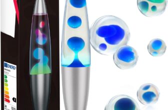 AONESY LED Liquid Motion Lamps 13.5Colour Changing Lamp White Liquid & Blue Wax Lamps for Adults Kids Gift for Christmas Birthday Mood Light for Bedroom Home Decor