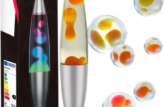 AONESY LED Liquid Motion Lamps 13.5Colour Changing Lamp White Liquid & Orange Wax Lamps for Adults Kids Gift for Christmas Birthday Mood Light for Bedroom Home Decor