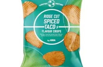 ASDA Limited Edition Ridge Cut Spiced Taco Flavour Crisps 150g