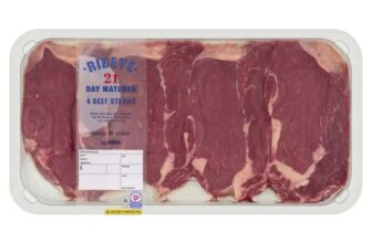 ASDA Ribeye 4 Beef Steaks 800g