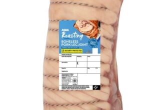 ASDA Roasting Boneless Pork Leg Joint (Typically 1.9KG) £3.32/kg