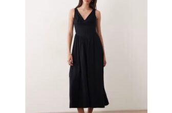 ASOS DESIGN Waisted v Neck Maxi Dress