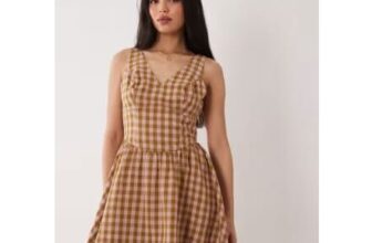 ASOS DESIGN Waisted v Neck Mini Sundress