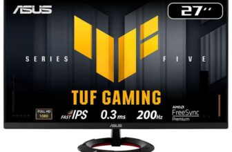 ASUS TUF Gaming Series 5 – VG279Q5R Gaming Monitor 27-inch, Full HD(1920×1080), 200Hz, Fast IPS, ELMB, 0.3ms GTG (min.), Stereo speaker