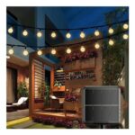 AUZKI Solar String Lights, 50 LEDs, 24ft, 8 Modes, Waterproof