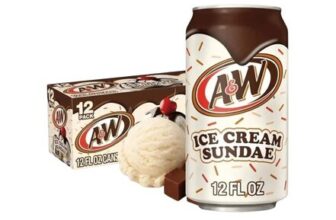A&W Ice Cream Sundae Soda Cans 12 X 355ml