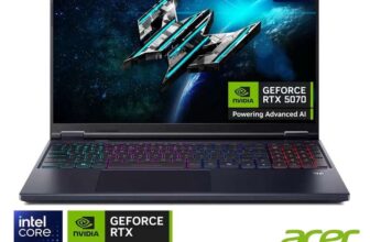 Acer Predator Helios NEO 16 AI, Intel Core Ultra 7 255HX, 16GB RAM, 1TB SSD, NVIDIA GeForce RTX 5070, 16 Inch Gaming Laptop, NH.QX3EK.002