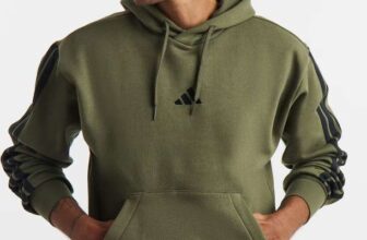 Adidas Mens 3 Stripes Fleece Hoodie (Sizes S-XXL)