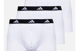 Adidas Mens Active Flex Three Pack Trunks White