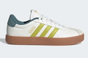 Adidas Mens VL Court 3.0 Shoes (White/Lime – Sizes 6.5 – 12.5) – Free Delivery for Members