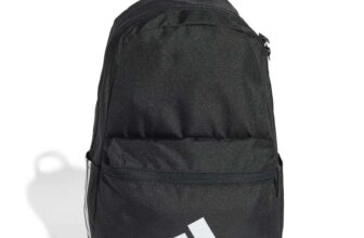 Adidas Unisex Kids Little Kids Logo Backpack, Black, One Size with Voucher