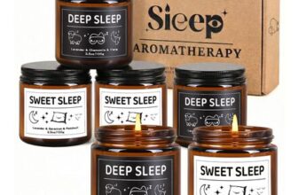 Aeraroma Lavender Soy Candles Gift Set, 6-Pack, Relaxation