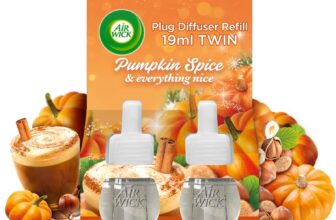 Air Wick Pumpkin Spice & Everything Nice Electrical Plug-in Twin Refill 2 x 19ml Pack of 1 Infused with Natural Essential Oils