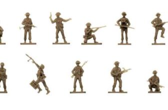 Airfix Model Figures Set – A00763V WWII British Infantry N. Europe – Model Building Kit Accessories, 48 Unpainted Figures