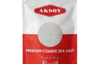 Aksoy Medium Coarse Sea Salt 1KG, Premium Coarse Grain, GMO Free, Vegan, Chemical Free, All-Natural Salt (S&S £2.39)
